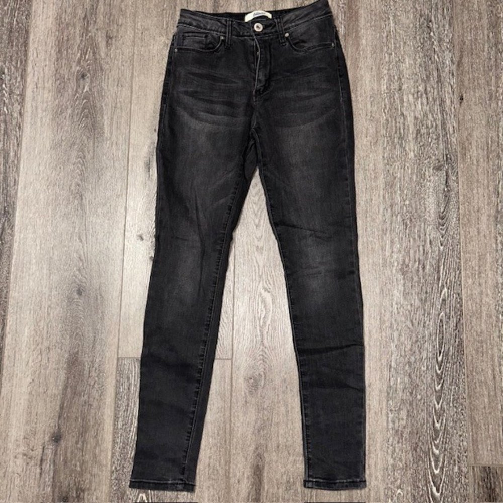 California Vintage Juniors/ Womens Jeans Jegging Black Skinny Stretch Size 5 EUC
